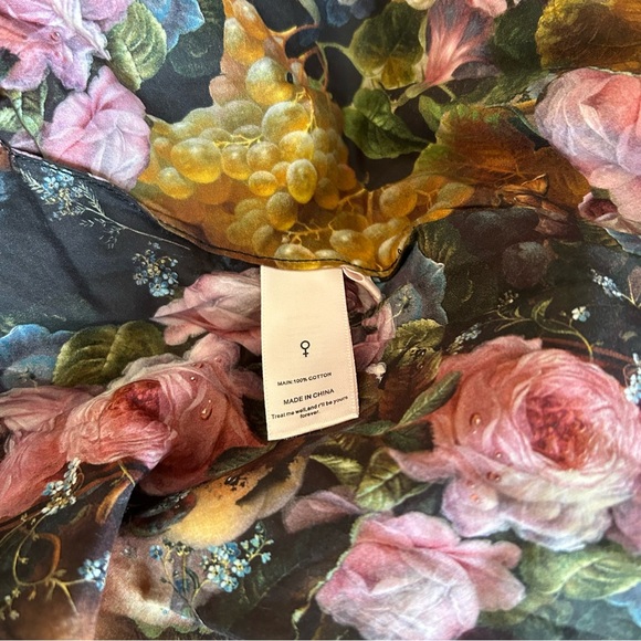 BEST NEW Selkie The Genevieve Foxglove Lace Up Midi Cotton Dress - Black Floral - Picture 11 of 13